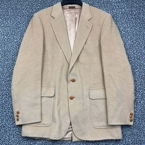 J.G. Hook Blazer Sport Coat Men Tan Two‎ Button Long Sleeve Pockets Camel Hair